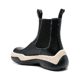 Black Calfskin Chelsea Boots