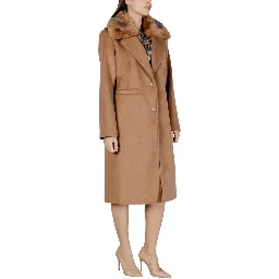 Beige Polyester Coat