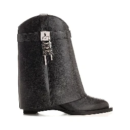 Black Leather Ankle Boots