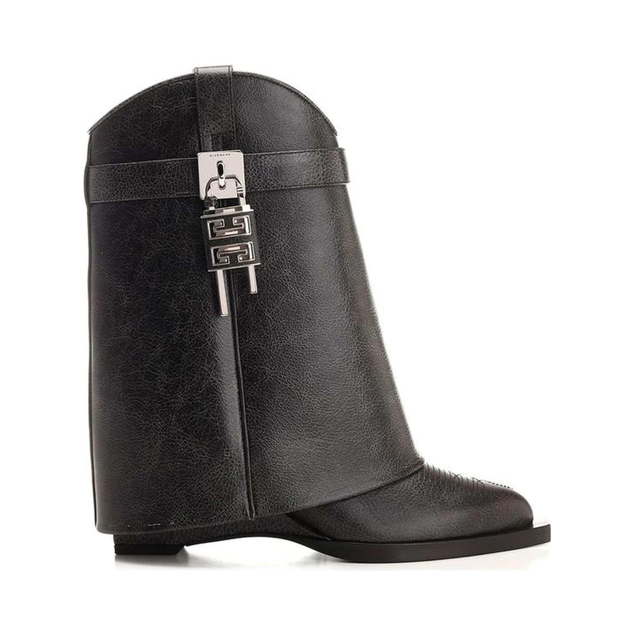 Black Leather Ankle Boots
