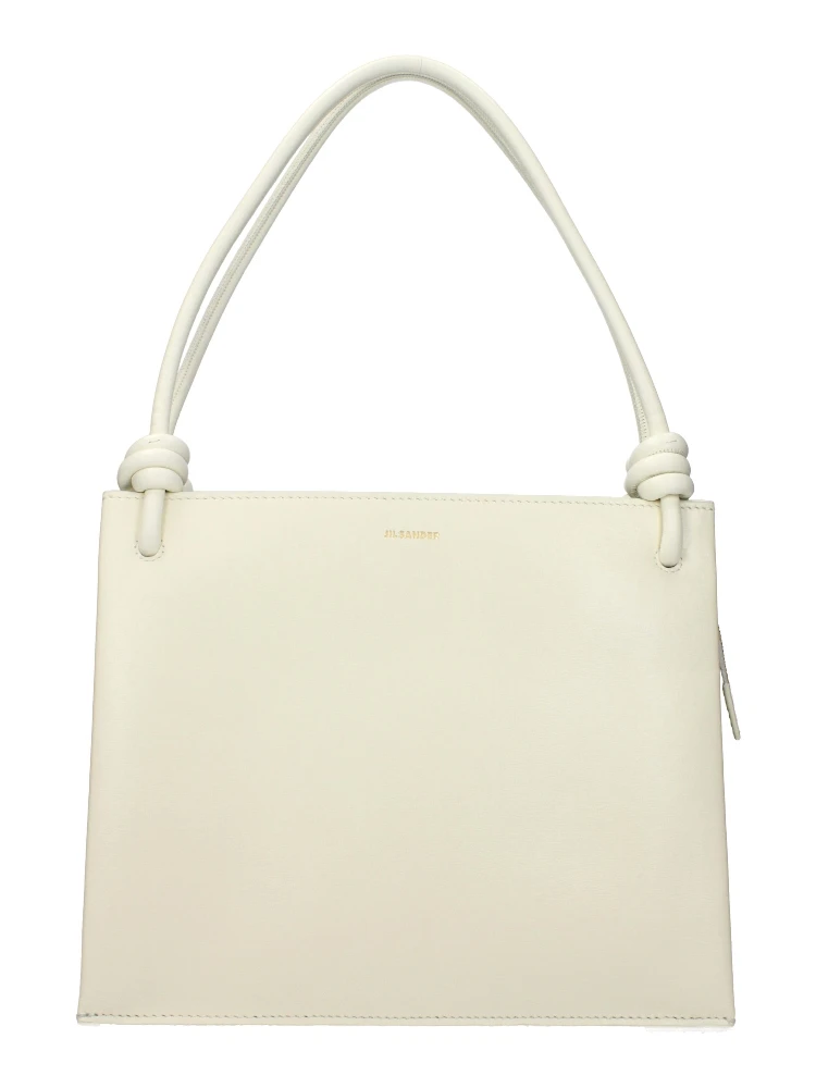Beige Leather Handbag