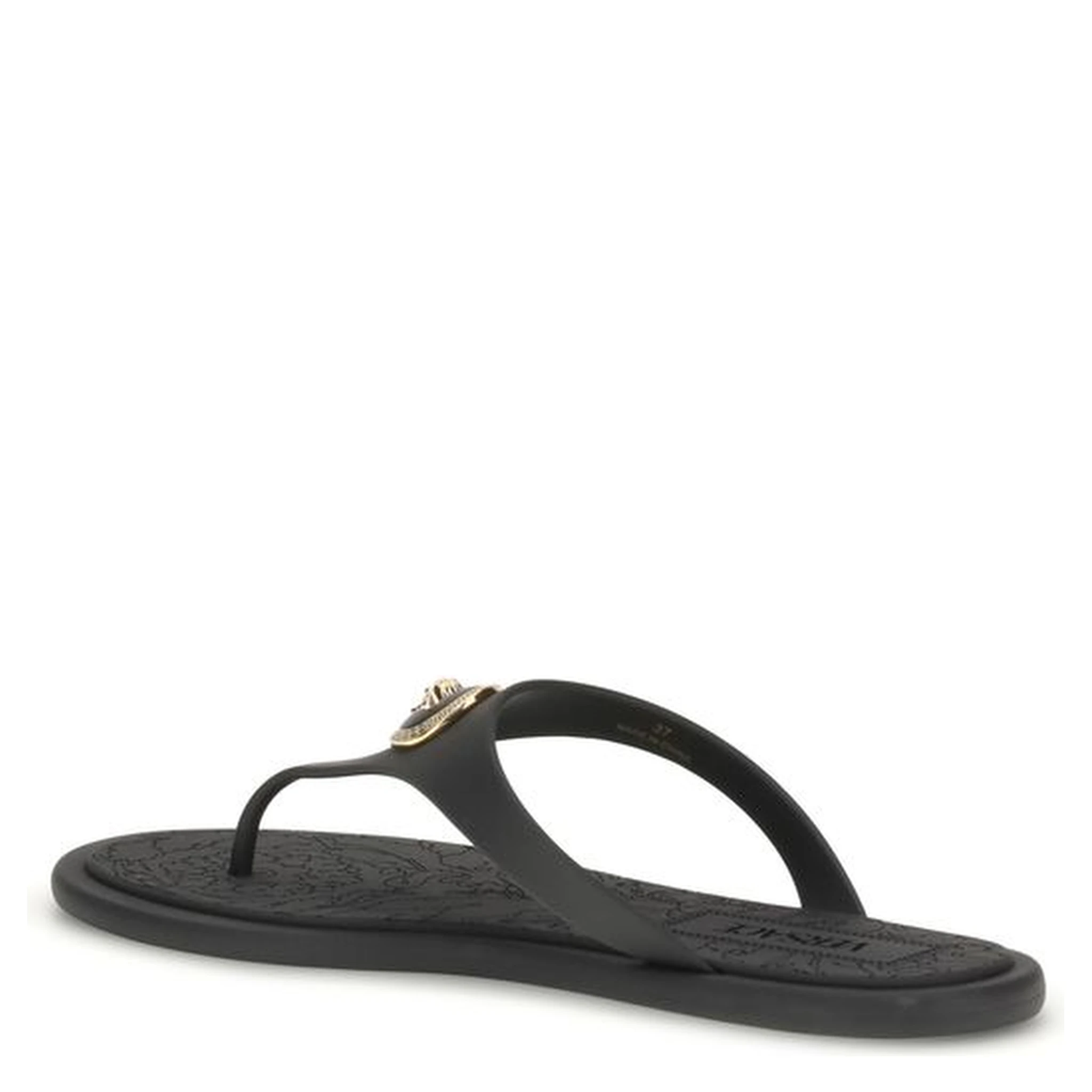 Black Rubber Flip-Flop Sandals