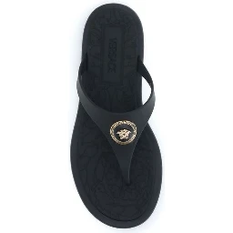 Black Rubber Flip-Flop Sandals