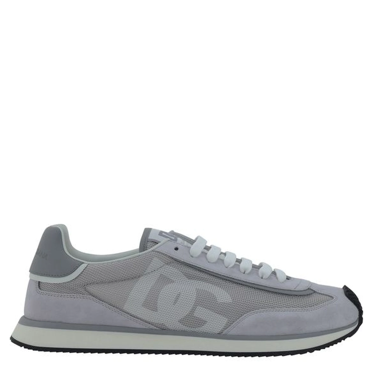 Gray Fabric Low Top Sneakers