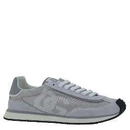 Gray Fabric Low Top Sneakers