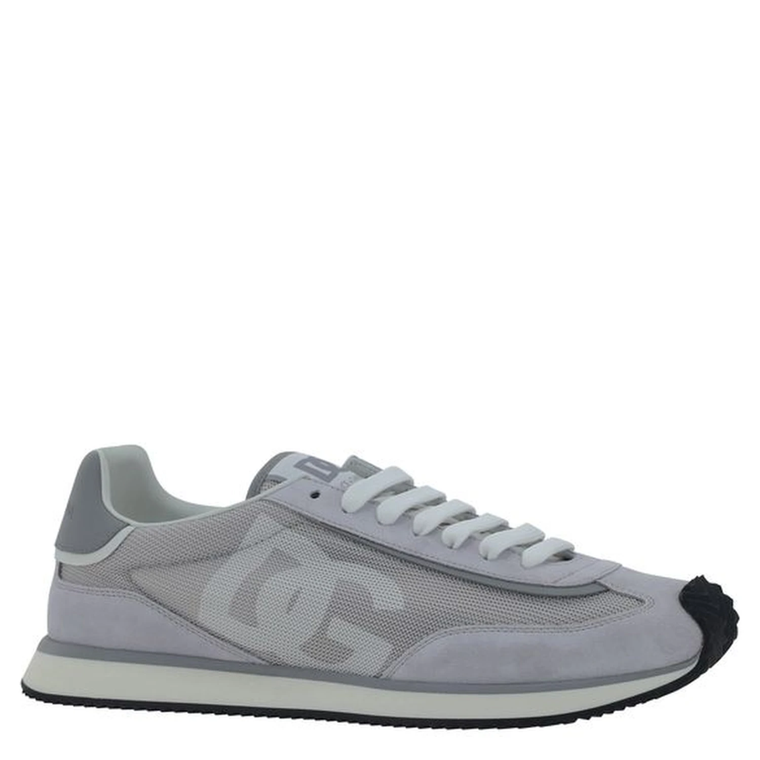 Gray Fabric Low Top Sneakers