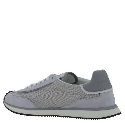 Gray Fabric Low Top Sneakers