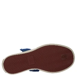 Blue Fabric Low Top Sneakers