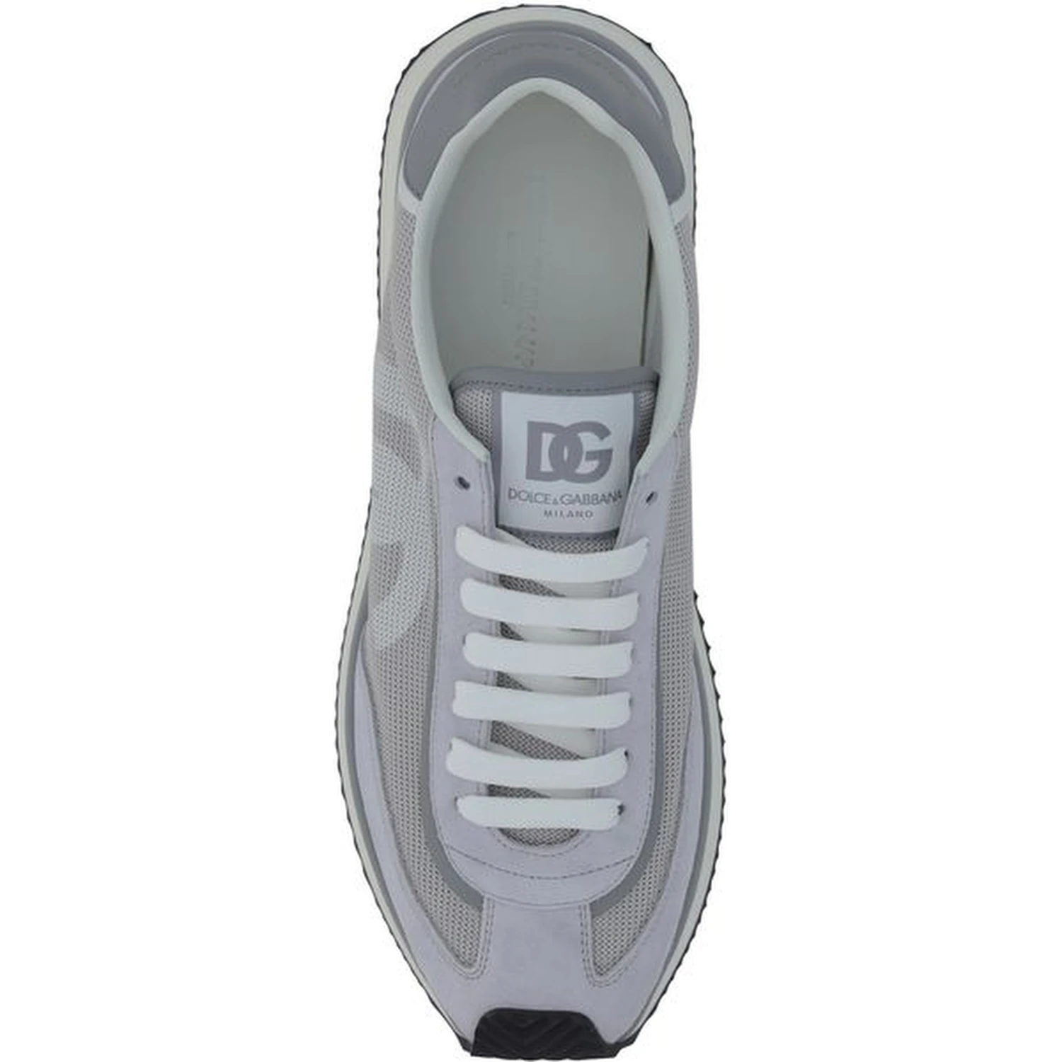 Gray Fabric Low Top Sneakers