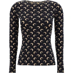 Black Polyamide Pattern Shirt