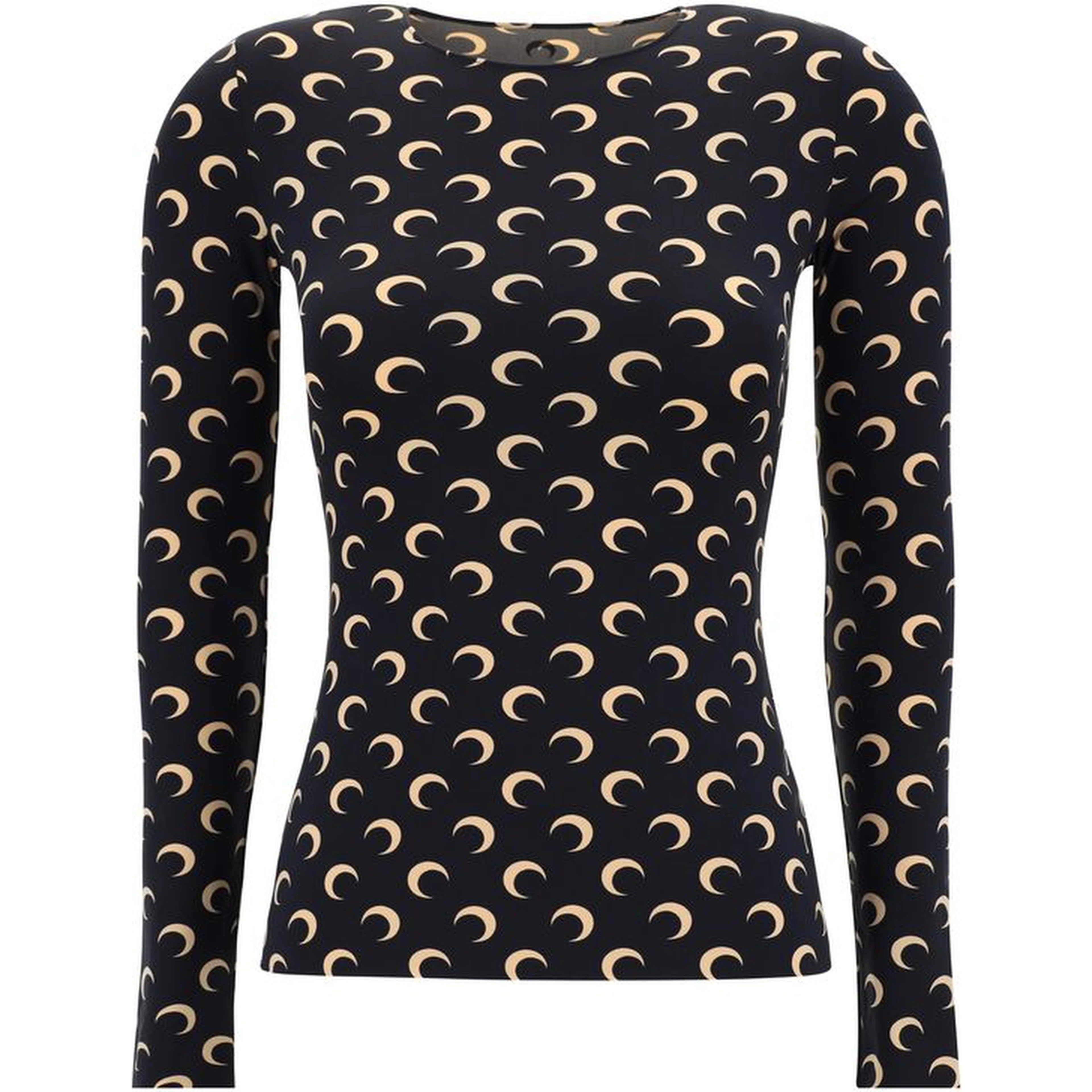 Black Polyamide Pattern Shirt
