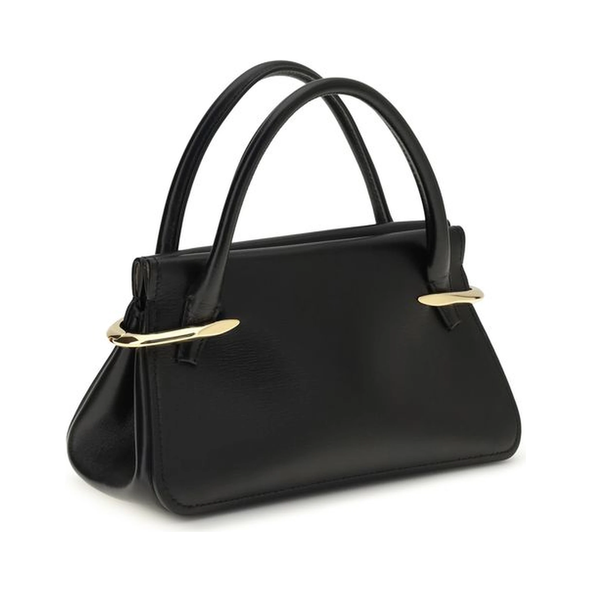 Black Calf Leather Bos Taurus Handbag