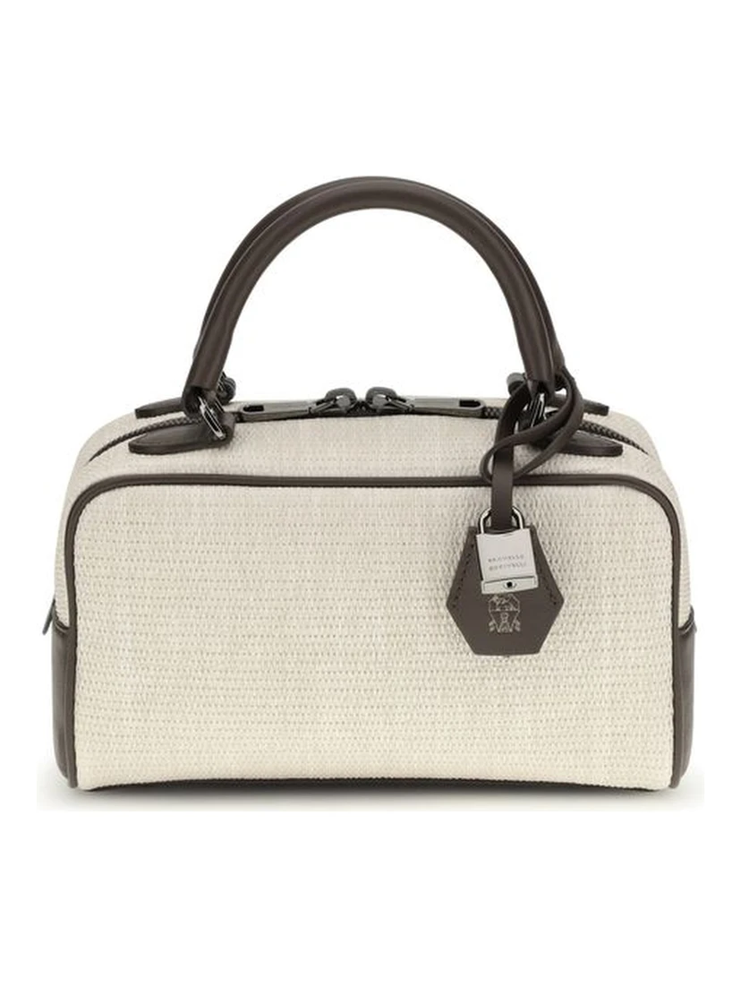 Gray Polyamide Shoulder Bag