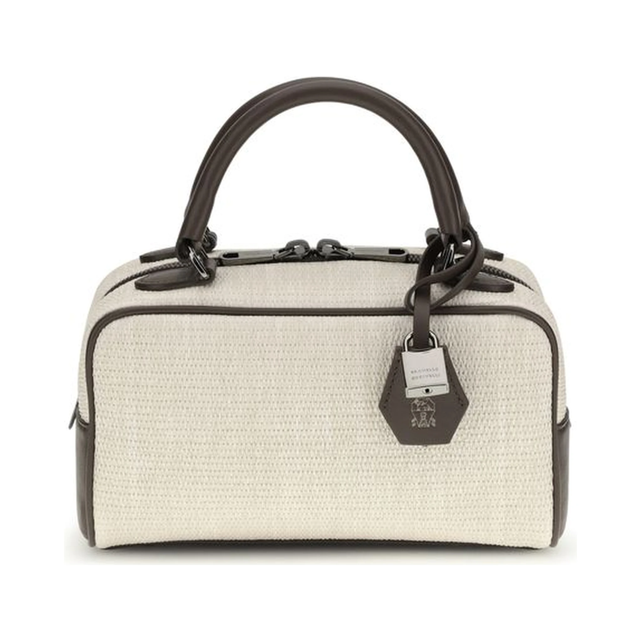 Gray Polyamide Shoulder Bag