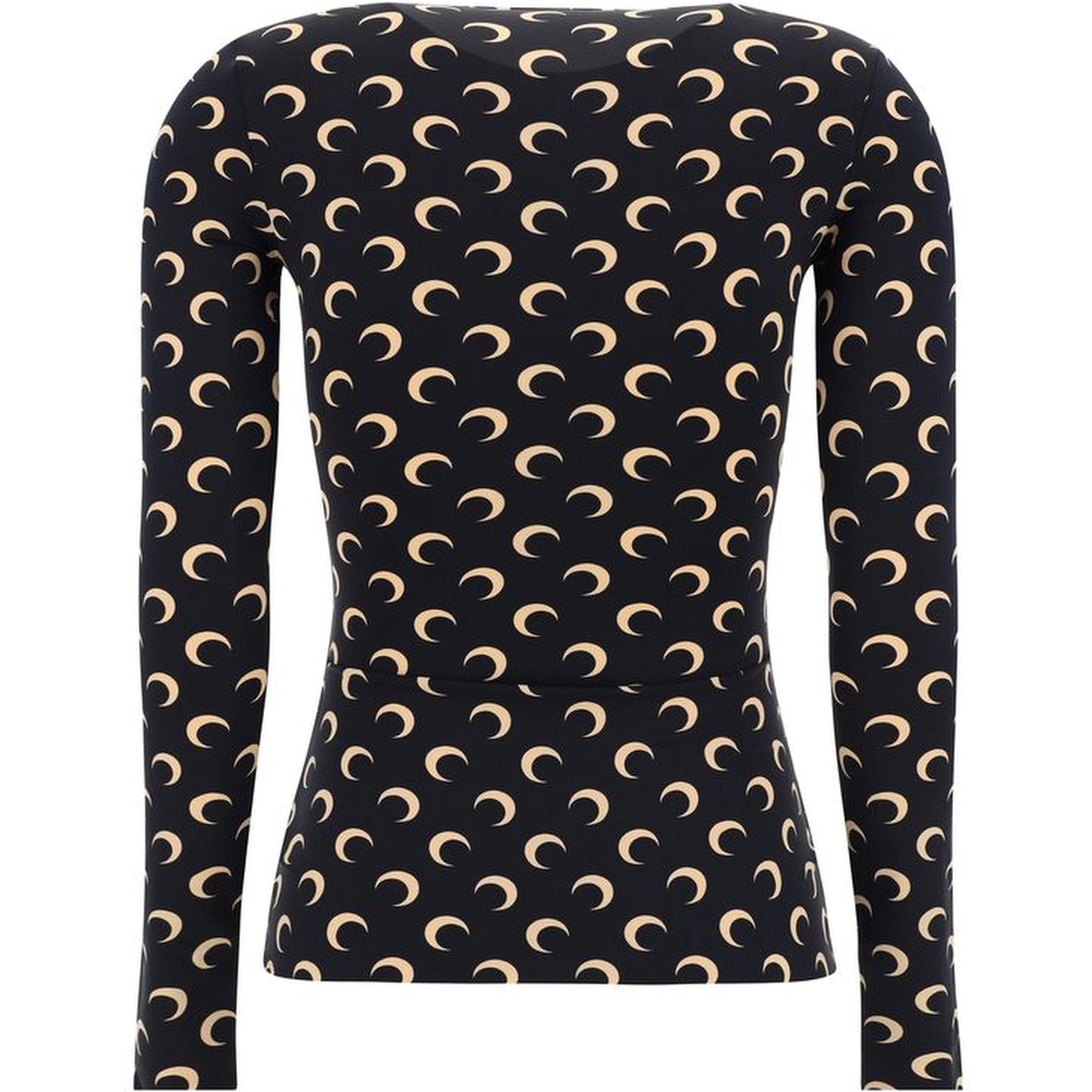 Black Polyamide Pattern Shirt