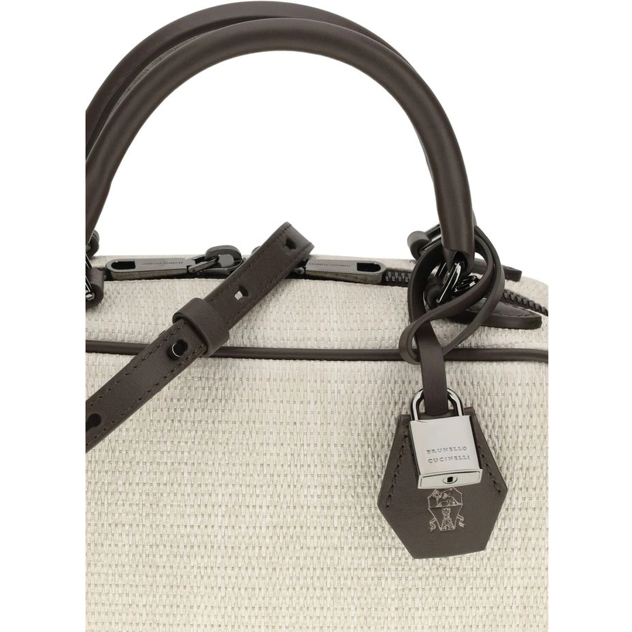 Gray Polyamide Shoulder Bag