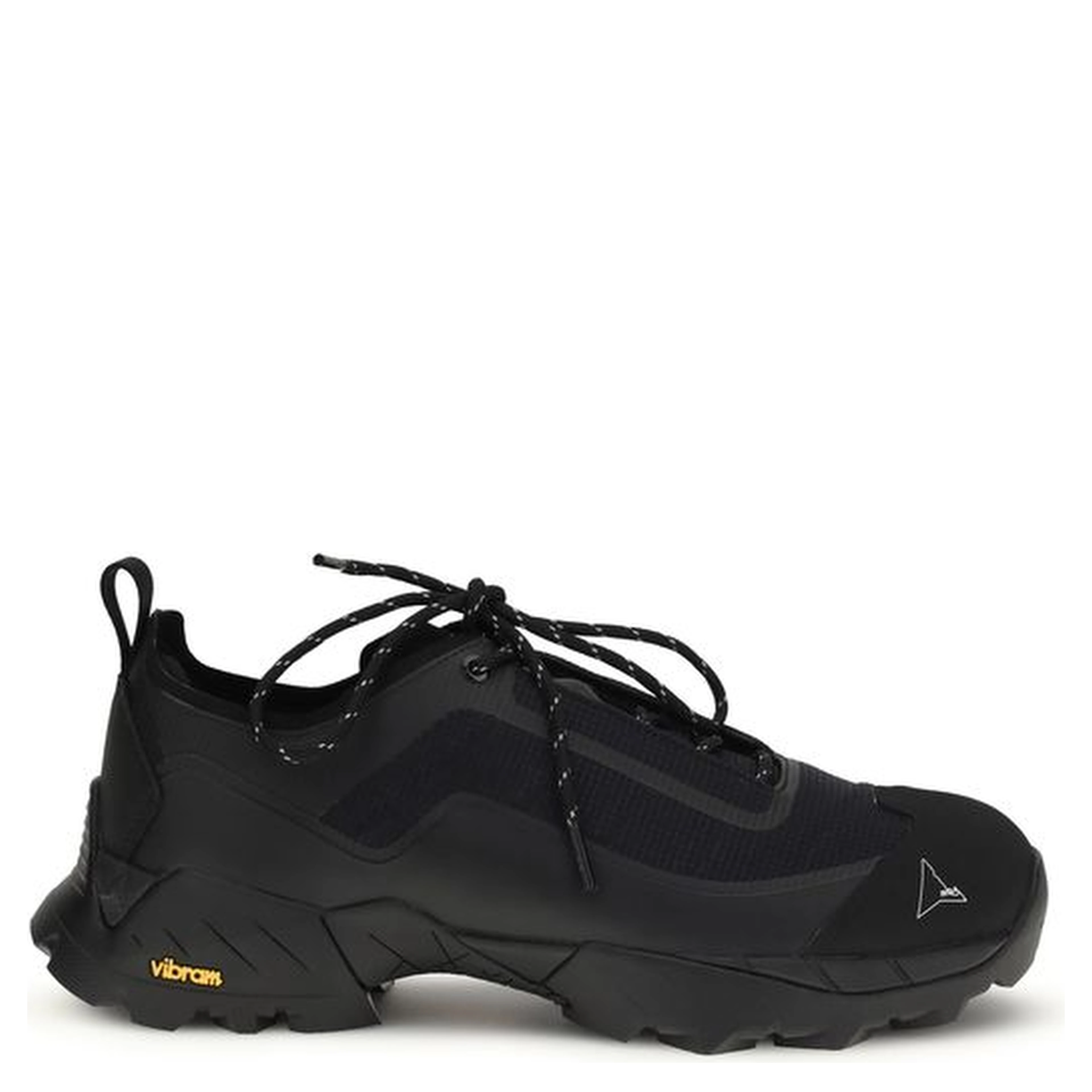 Black Polyester Athletic Sneakers