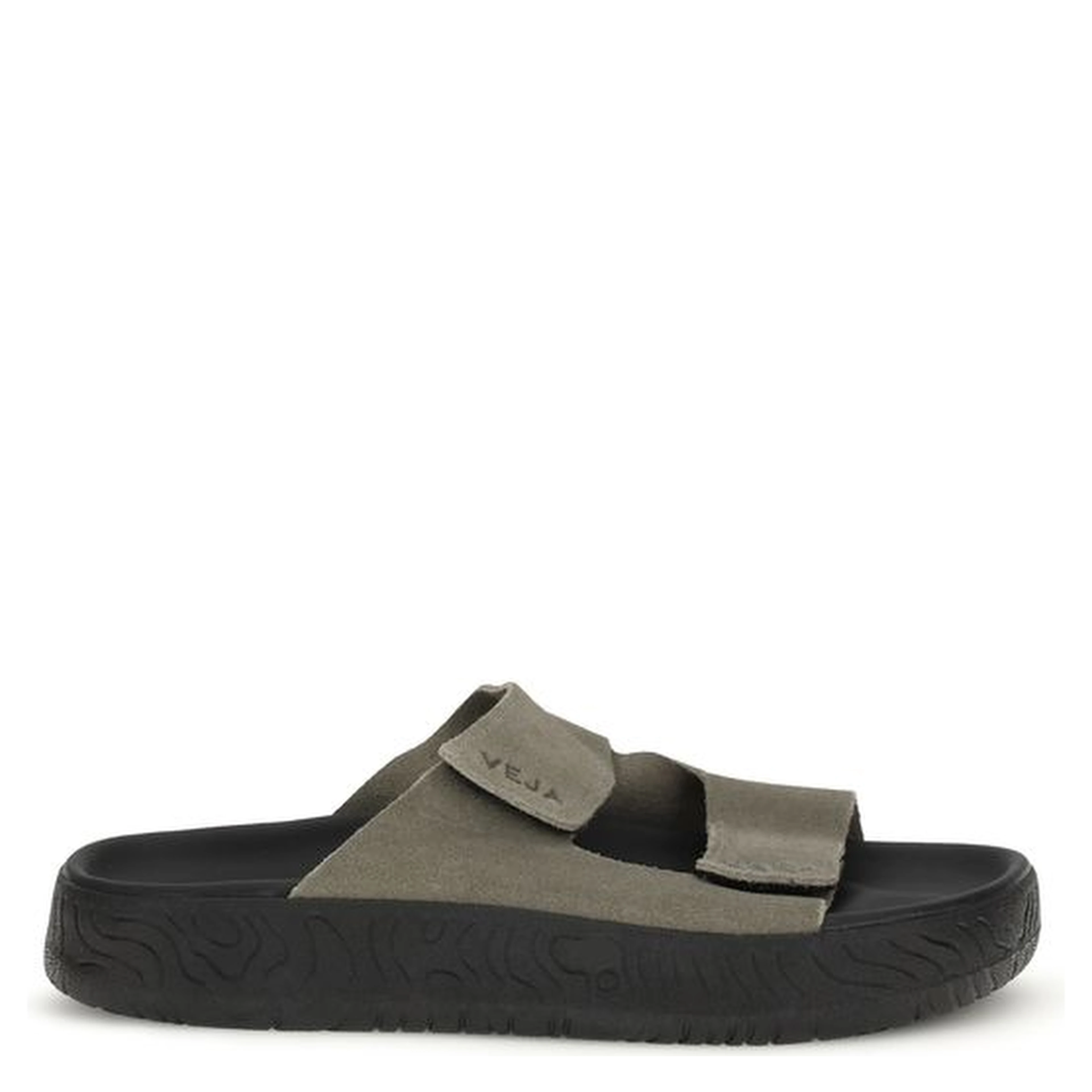 Bicolor Calf Leather Bos Taurus Flat Sandals