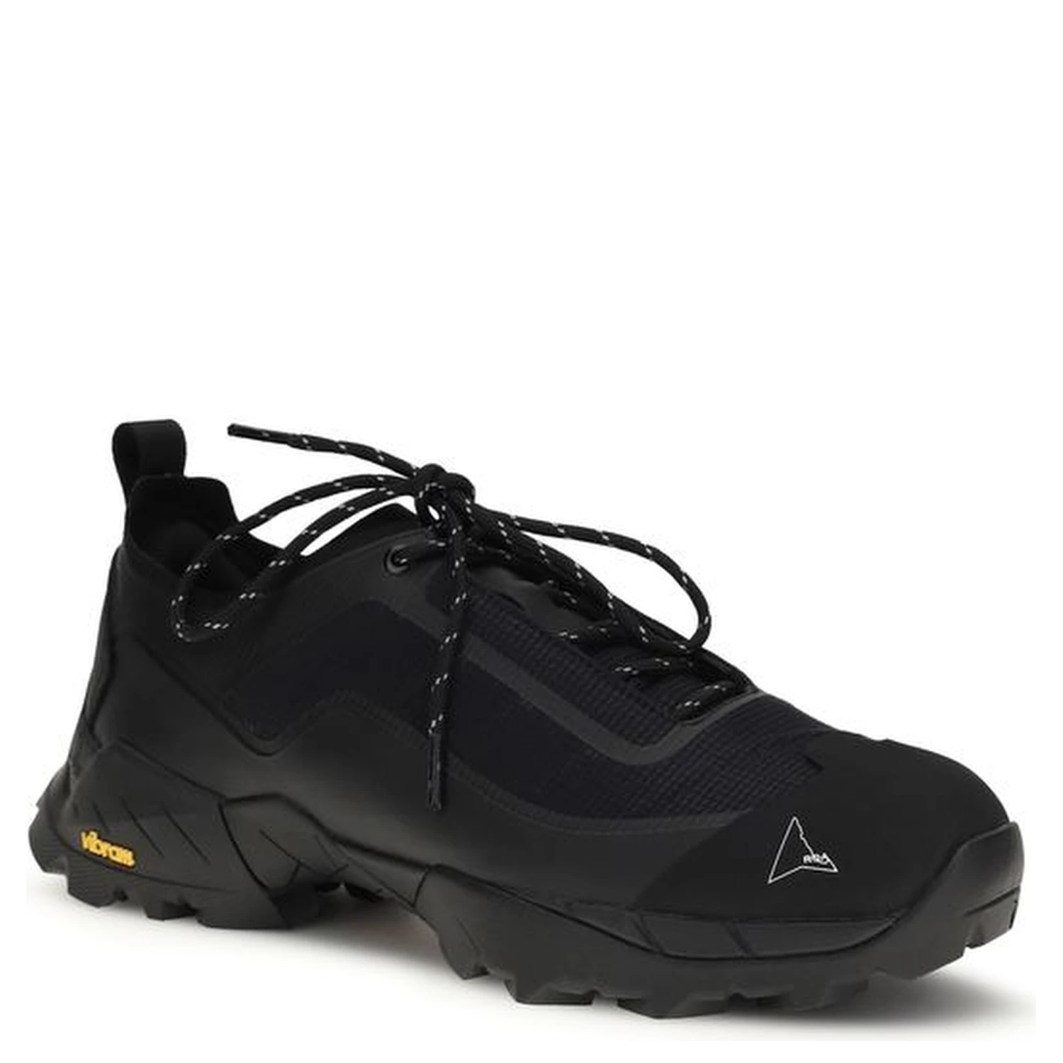 Black Polyester Athletic Sneakers