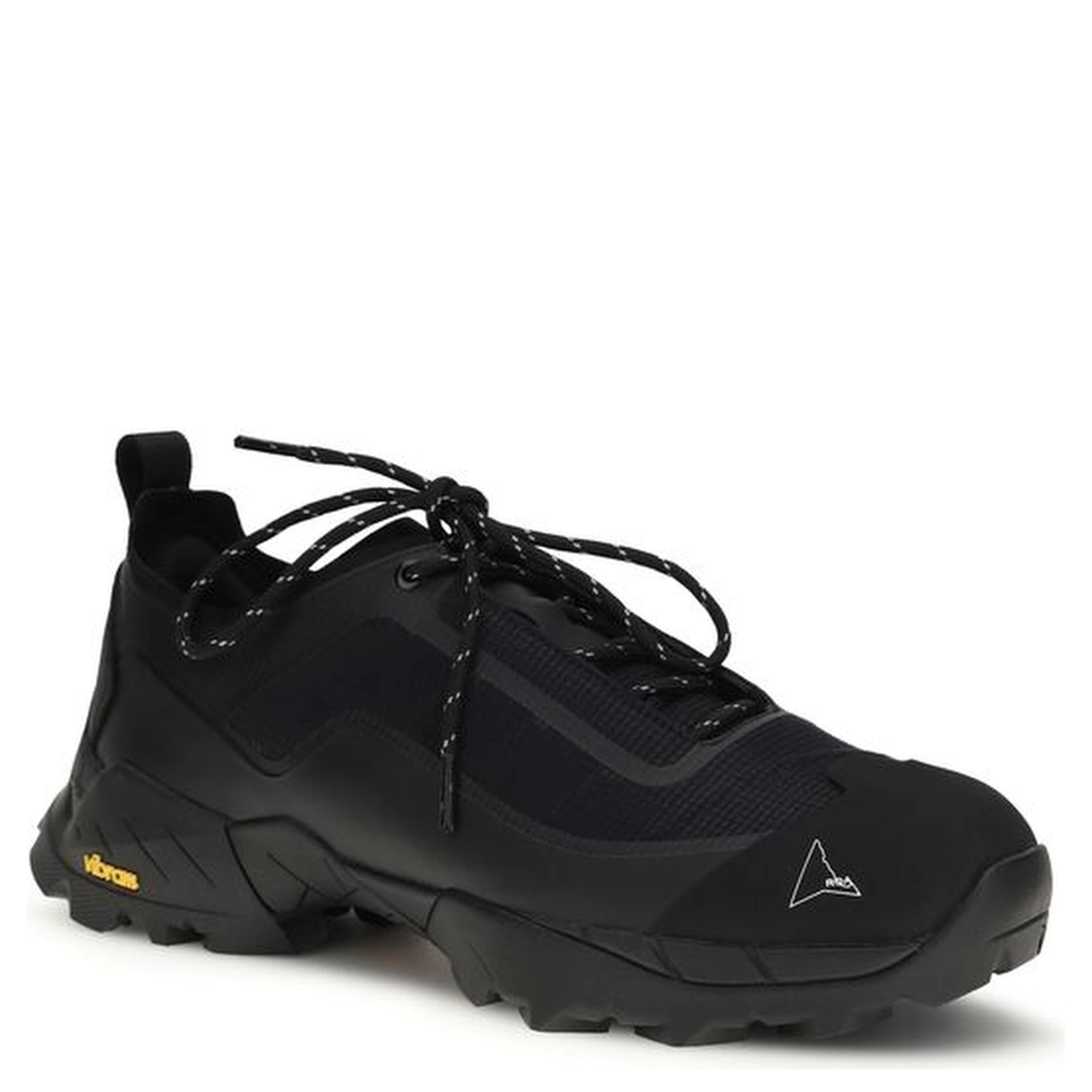 Black Polyester Athletic Sneakers