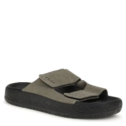 Bicolor Calf Leather Bos Taurus Flat Sandals