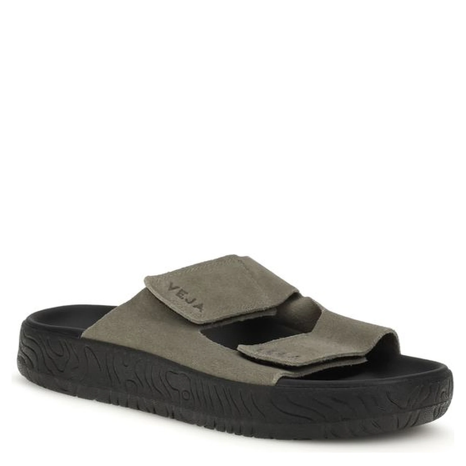 Bicolor Calf Leather Bos Taurus Flat Sandals