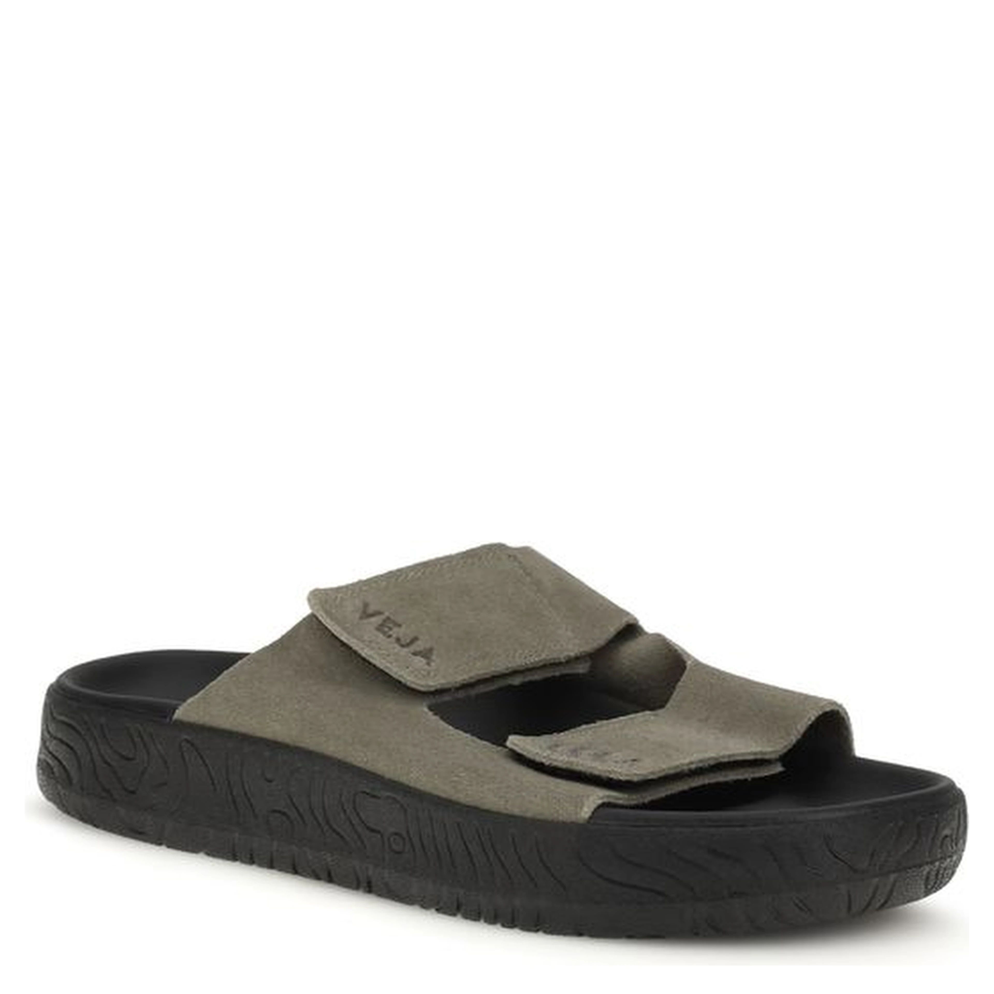 Bicolor Calf Leather Bos Taurus Flat Sandals