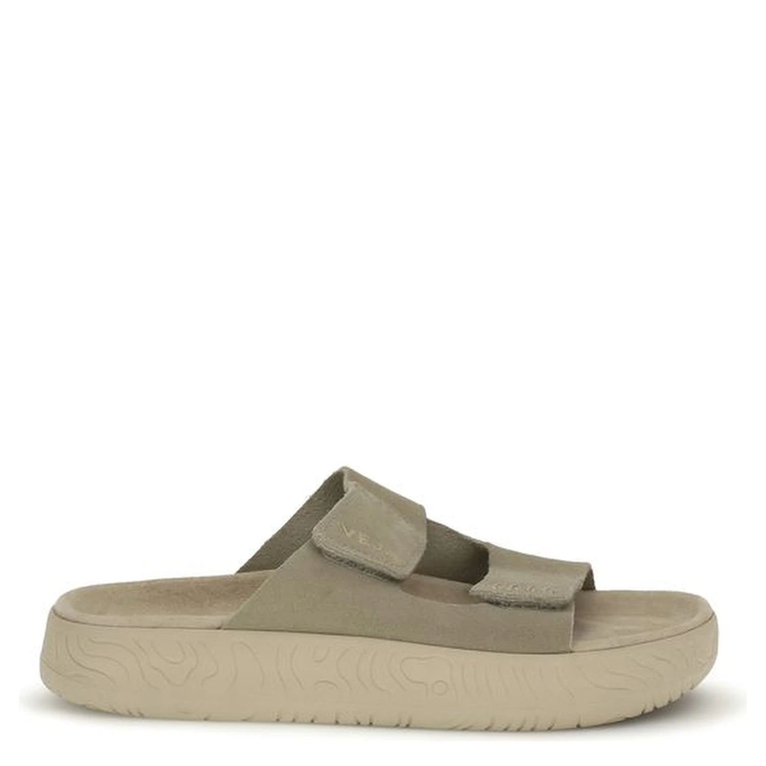 Beige Calf Leather Bos Taurus Flat Sandals