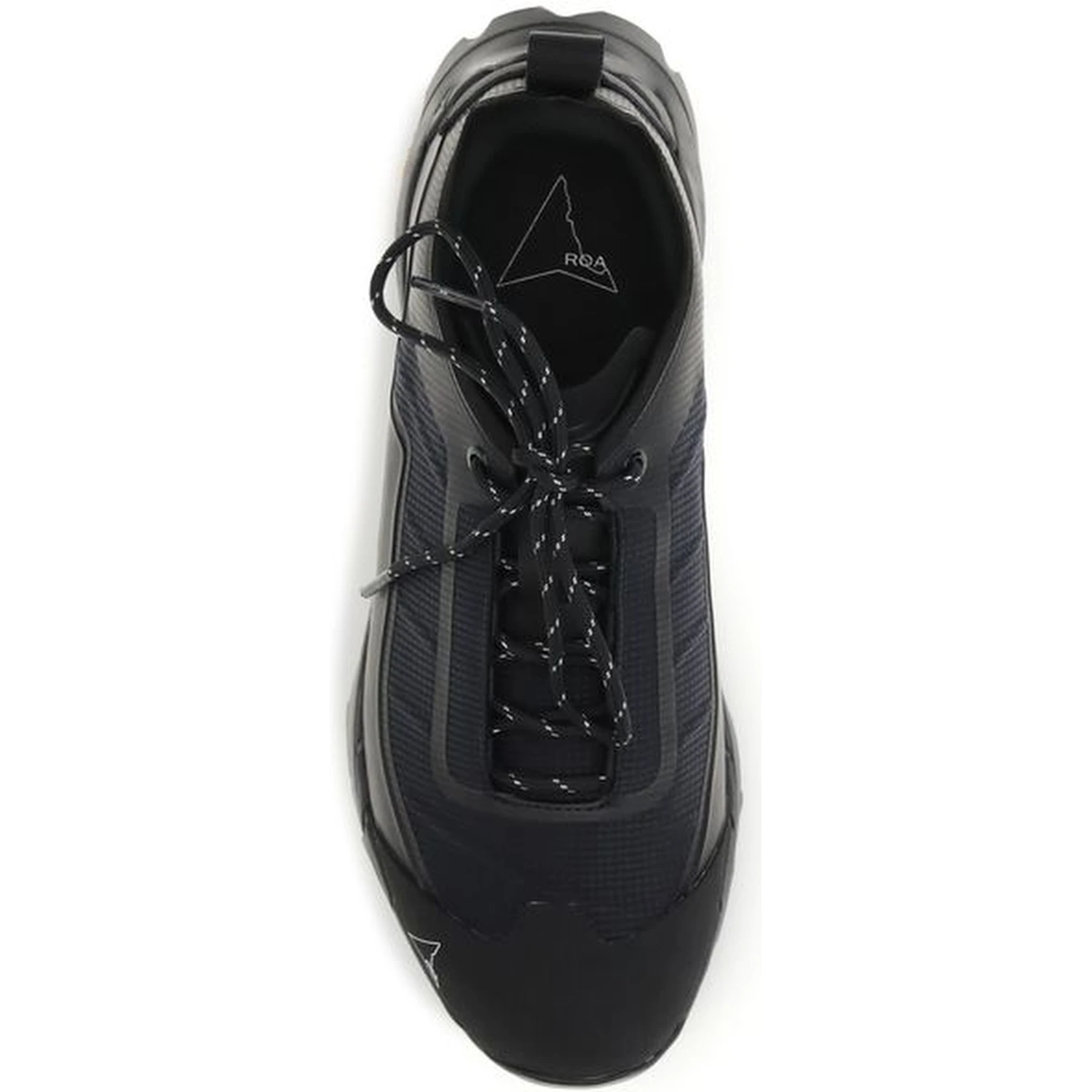 Black Polyester Athletic Sneakers