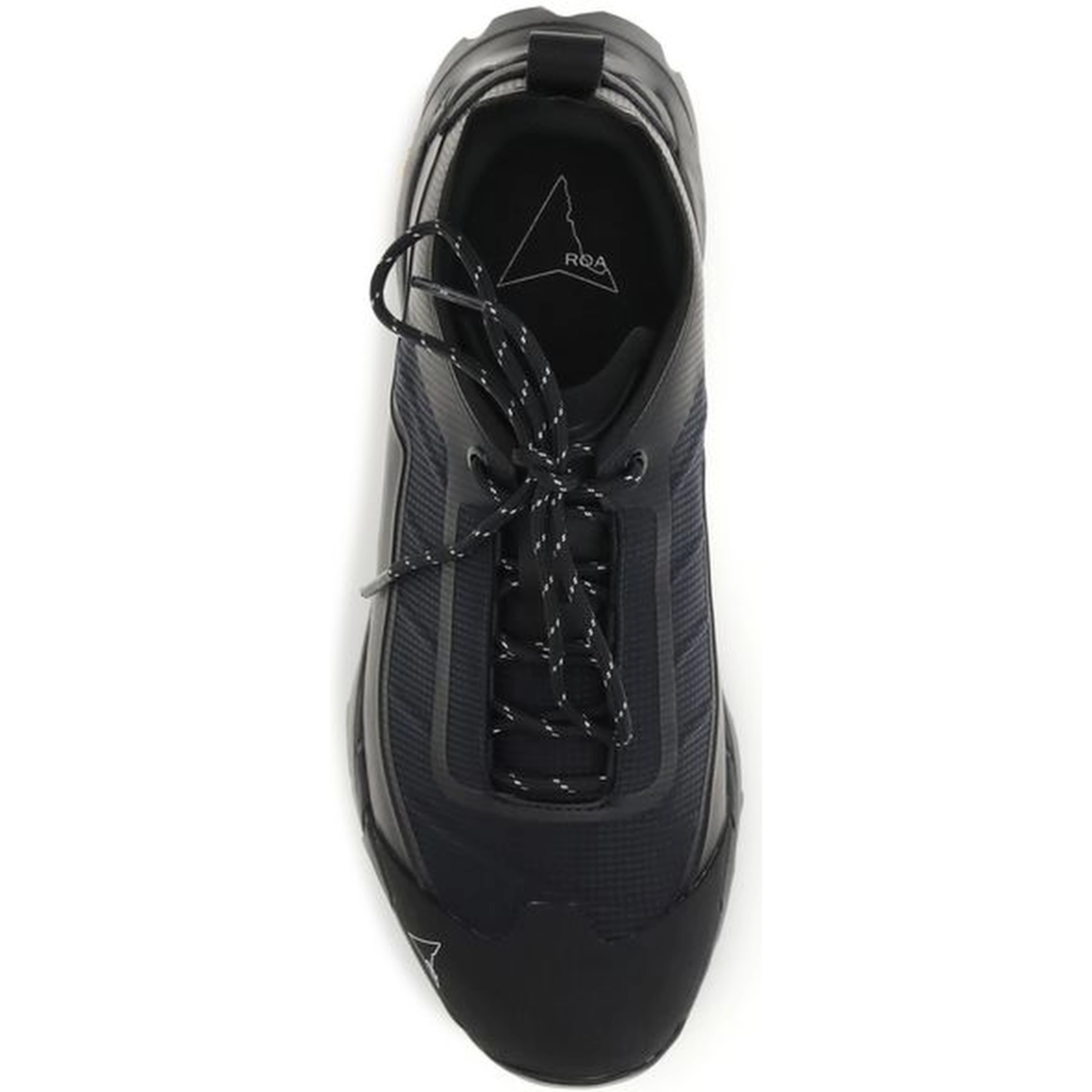 Black Polyester Athletic Sneakers