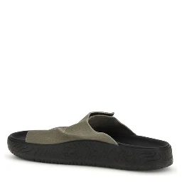 Bicolor Calf Leather Bos Taurus Flat Sandals