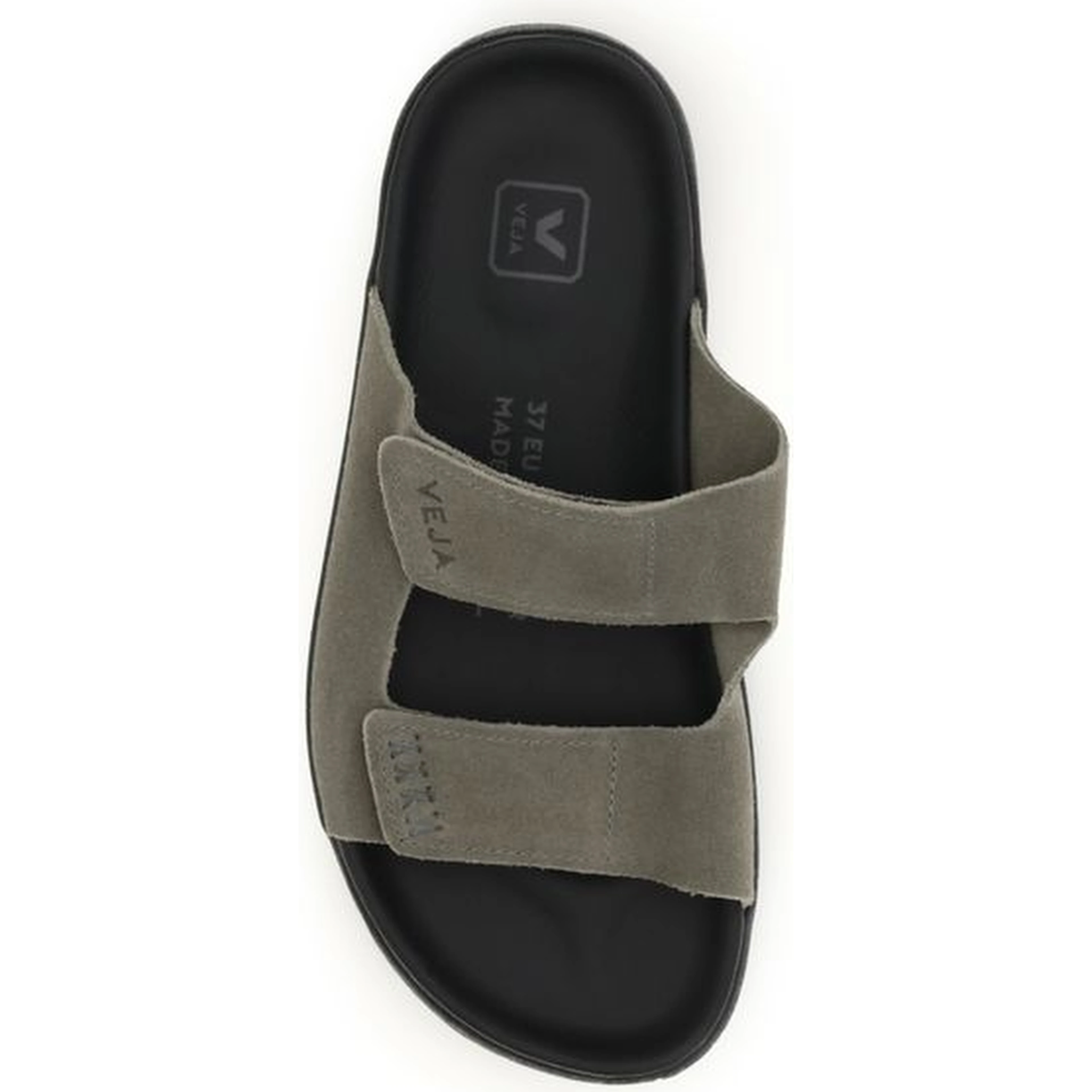 Bicolor Calf Leather Bos Taurus Flat Sandals