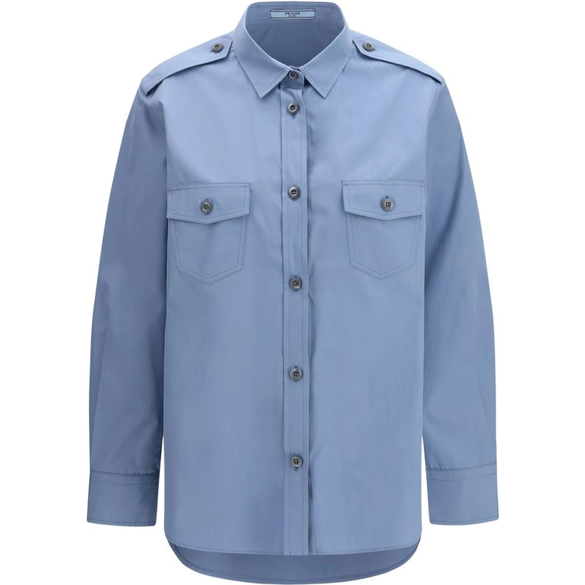 Blue Cotton Dress Shirt