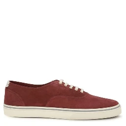 Bordeaux Calf Leather Bos Taurus Low Top Sneakers