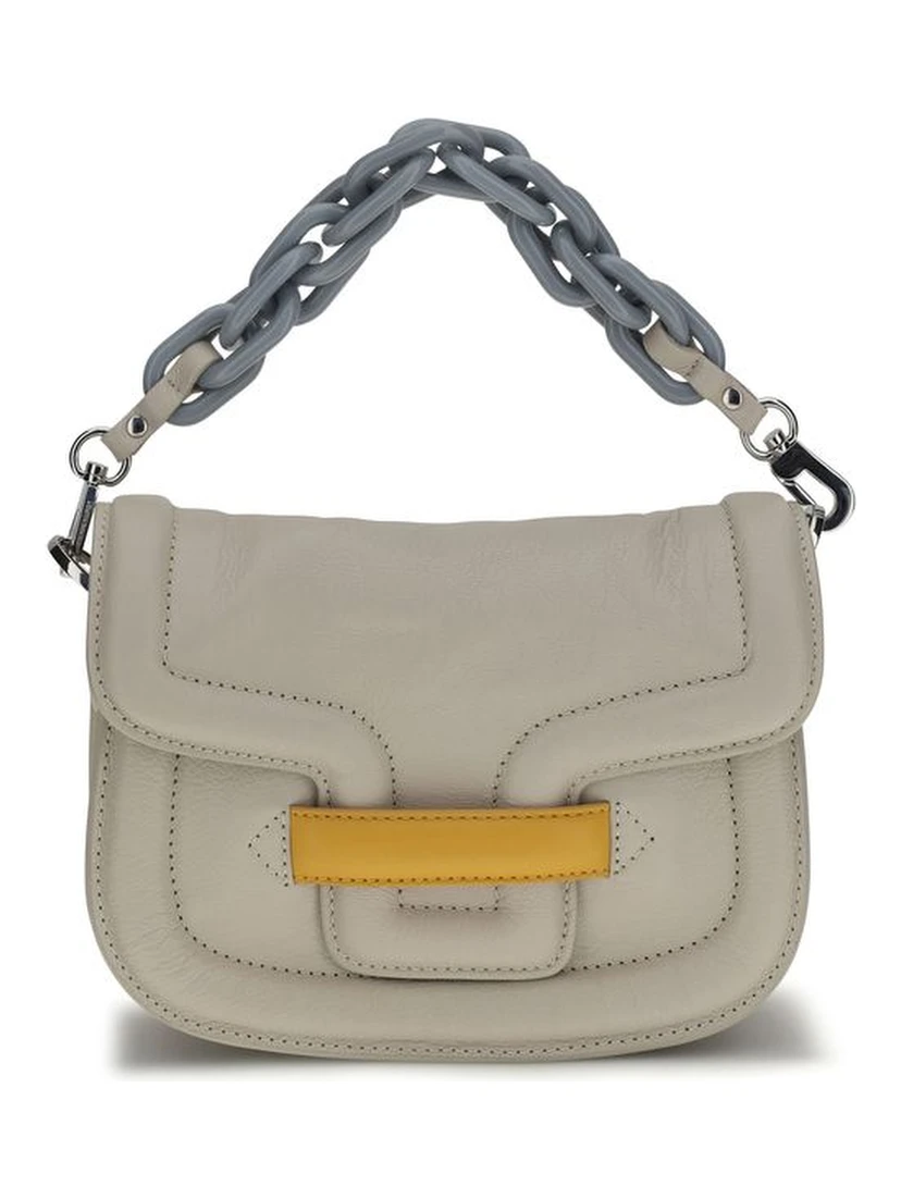 Gray Goatskin Shoulder Bag