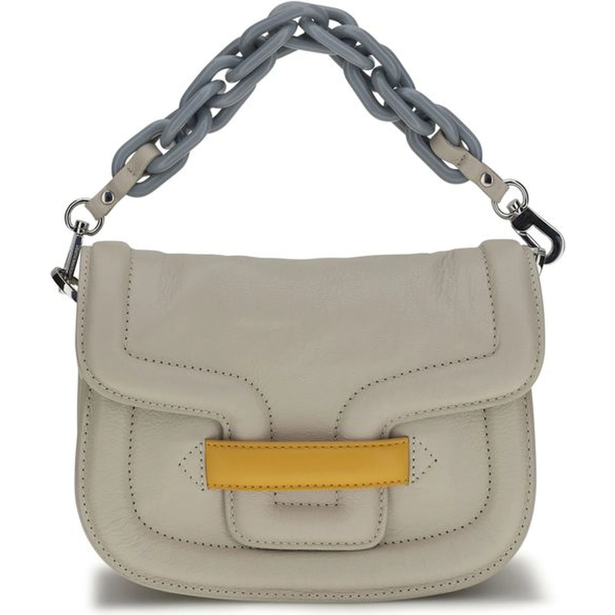 Gray Goatskin Shoulder Bag