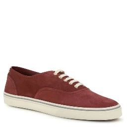 Bordeaux Calf Leather Bos Taurus Low Top Sneakers