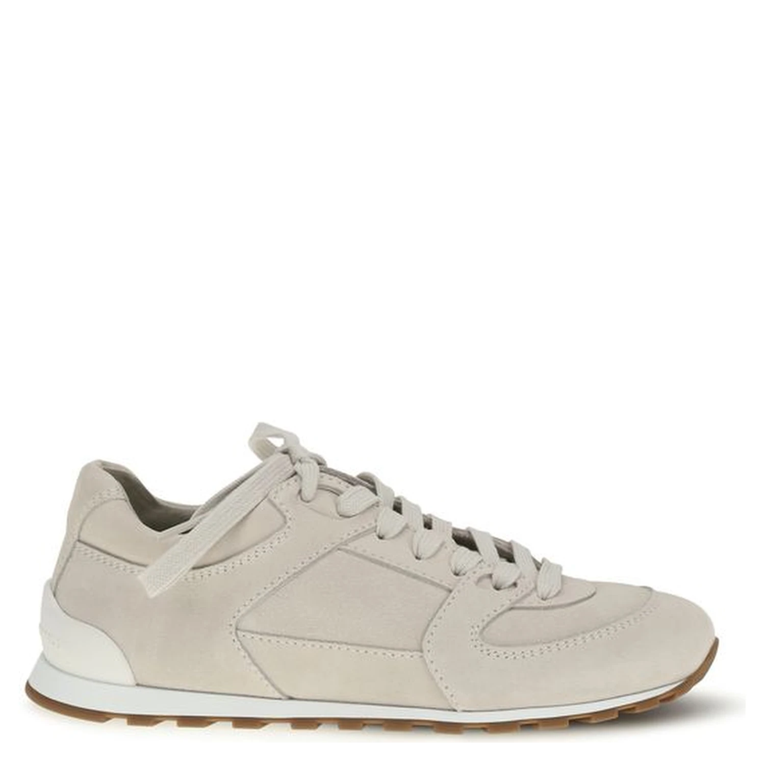 Beige Calf Leather Bos Taurus Low Top Sneakers