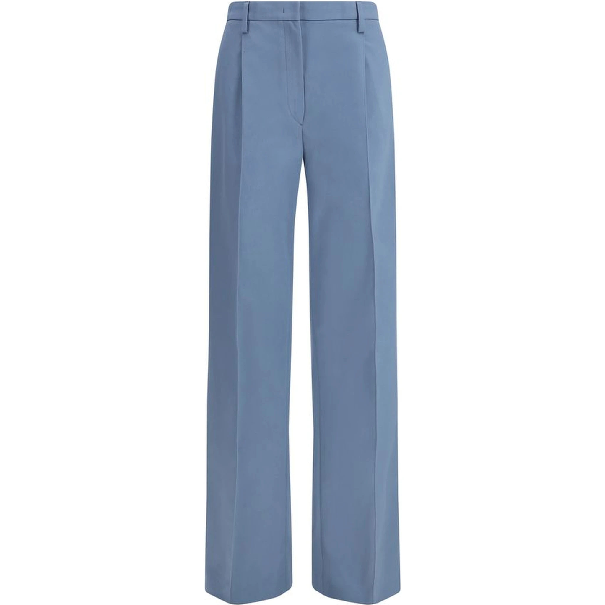 Blue Cotton Chino Pants
