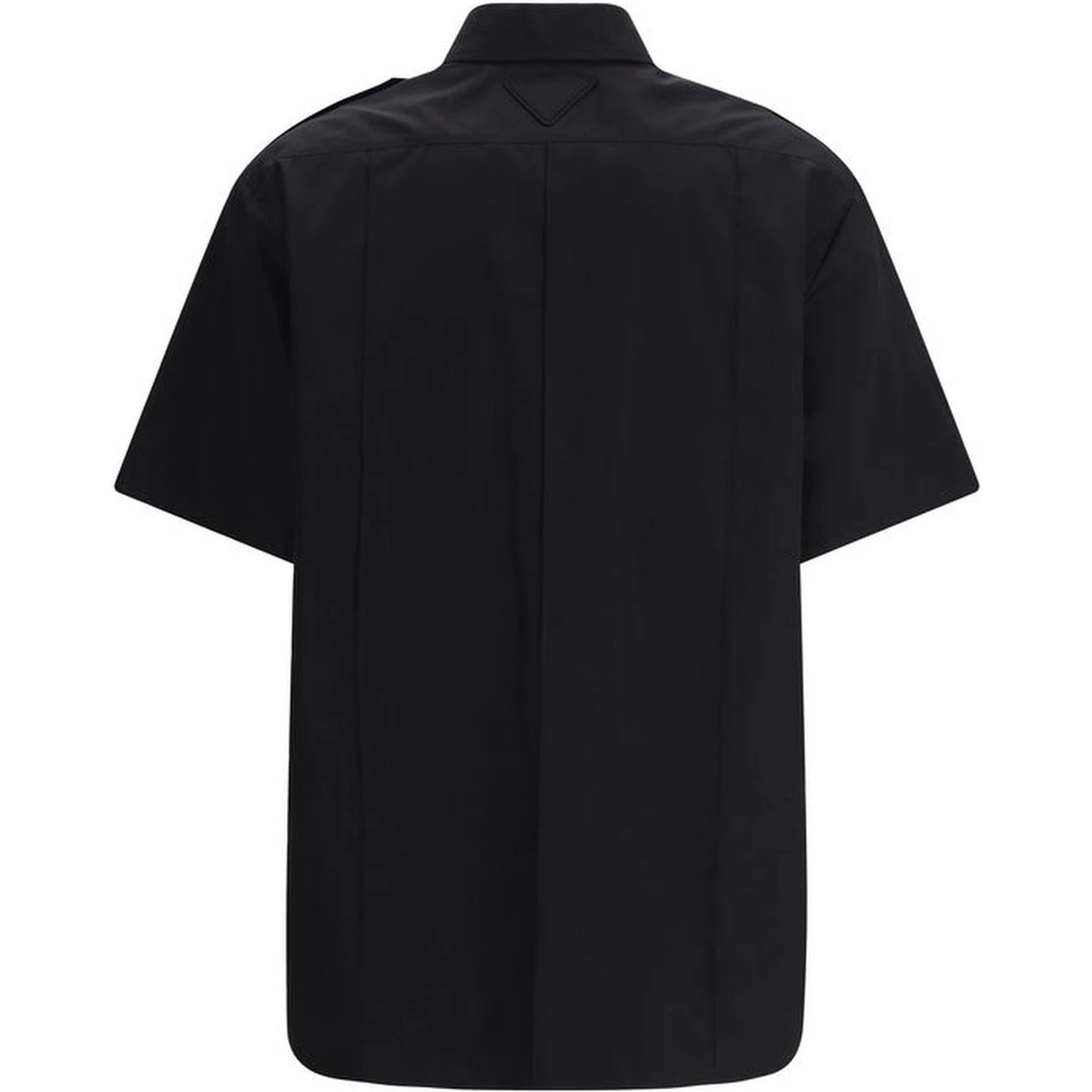 Black Cotton Shortsleeve Shirt