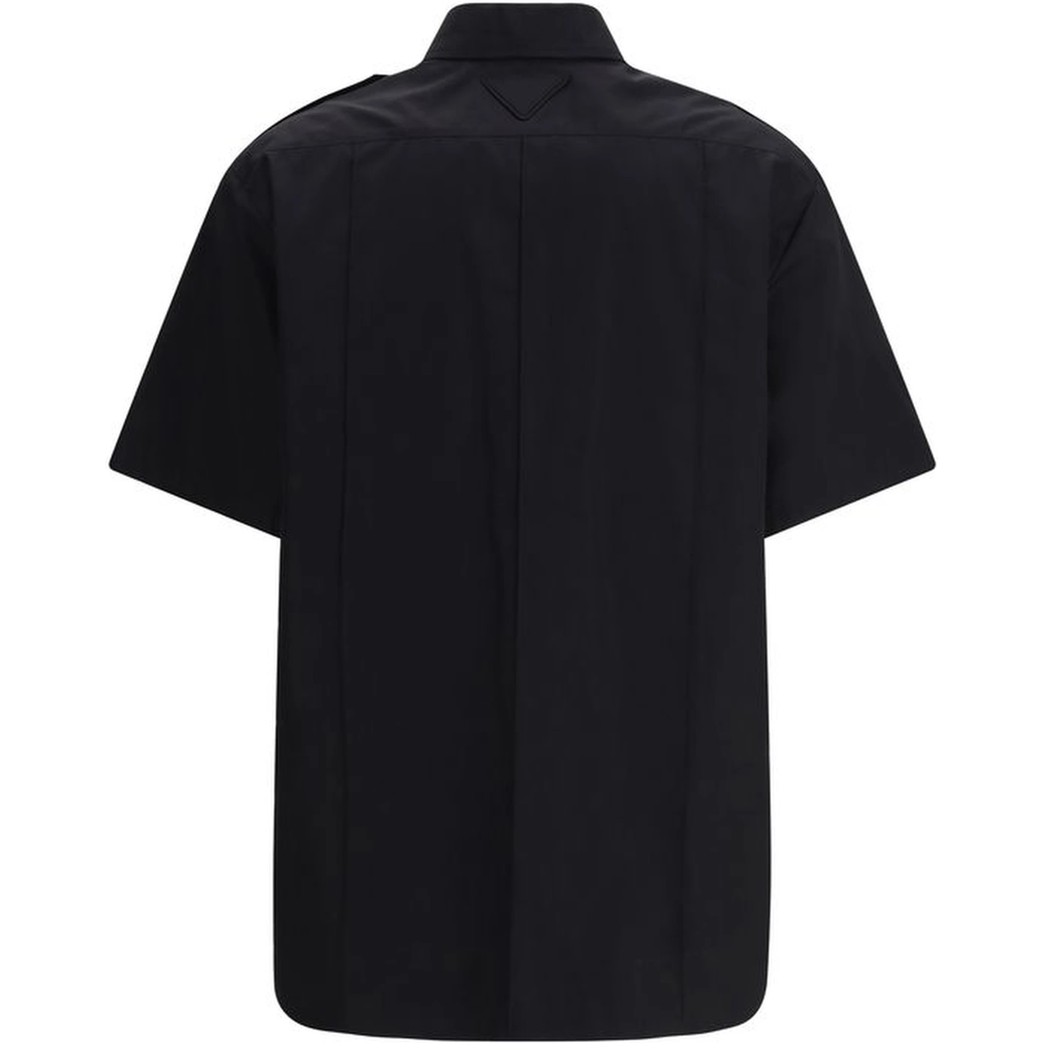 Black Cotton Shortsleeve Shirt