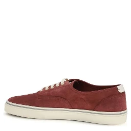 Bordeaux Calf Leather Bos Taurus Low Top Sneakers