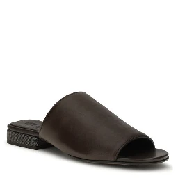 Brown Calf Leather Bos Taurus Slides