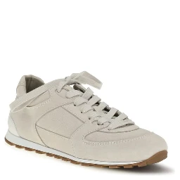 Beige Calf Leather Bos Taurus Low Top Sneakers