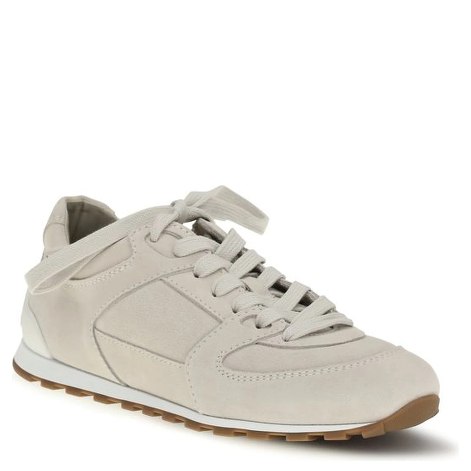 Beige Calf Leather Bos Taurus Low Top Sneakers