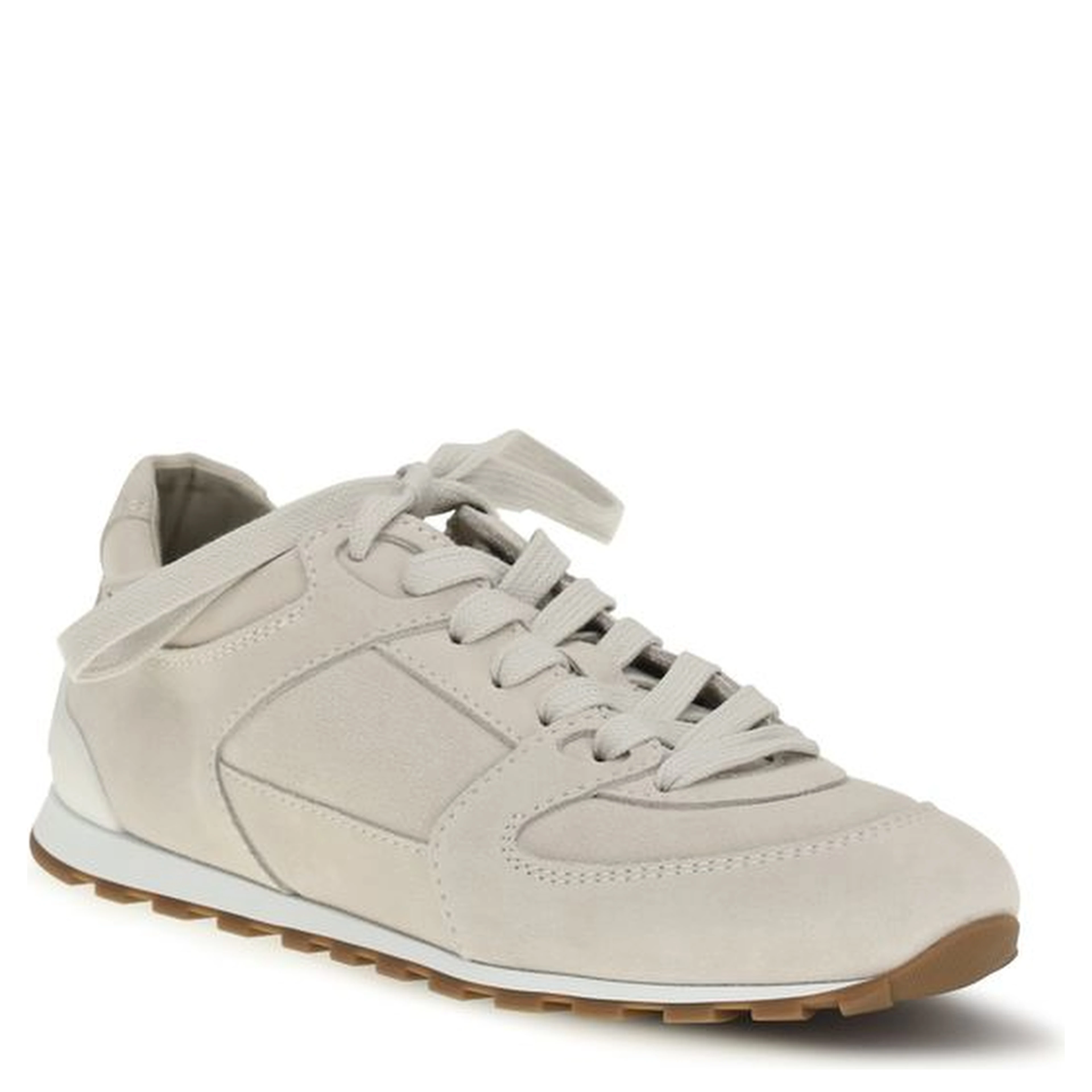 Beige Calf Leather Bos Taurus Low Top Sneakers