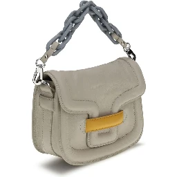 Gray Goatskin Shoulder Bag