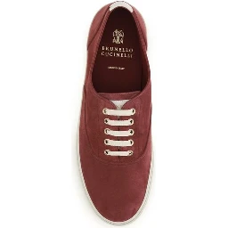 Bordeaux Calf Leather Bos Taurus Low Top Sneakers