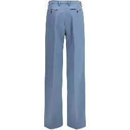 Blue Cotton Chino Pants