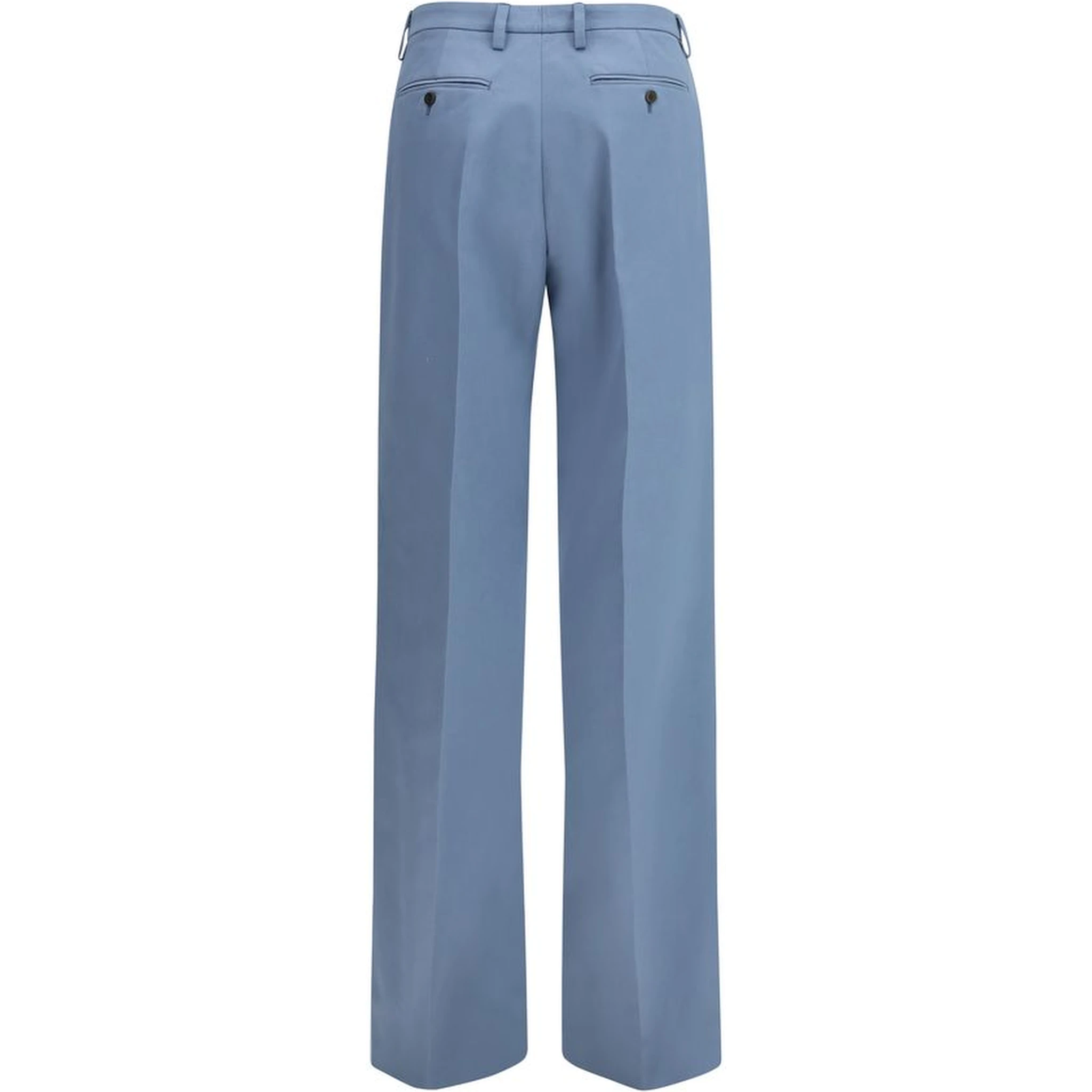 Blue Cotton Chino Pants